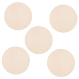 Kisangel 5pcs Wooden Blank Hanging Tag Wooden Craft Shapes Wood Panels Unfinished Door Sign Cutouts Wood Slices Wood Sign Blank Disc Xmas Wall Plaque Kisangel