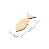 Garneck 50pcs Wooden Animals Wood Crafts Wood Trim Wooden Decor Wood Decor Wooden Crafts Unfinished Wooden Ornaments Unfinished Fish Cutouts Wooden Garneck