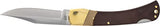 Old Timer 6OT Golden Bear Traditional Lockback Pocket Knife with 3.9in High Carbon Stainless Steel Clip Point Blade, Sawcut Handle, and Lanyard Hole Old Timer