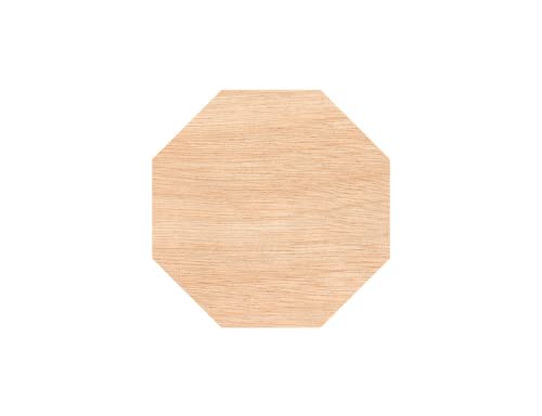 Henrik Unfinished Wood for Crafts-Wooden Octagon Shape-Craft-Various Size,1/8 Inch Thickness,1 Pcs