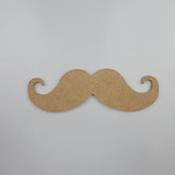6"Mustache, Unfinished Wood Art Shape by Wooden Craft Cutouts Wooden Craft Cutouts