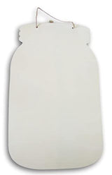 Blank Mason Jar Unfinished Wood Hanging Wall Decor Sign - 15.69 x 9.56 Inches Woodpile Fun!