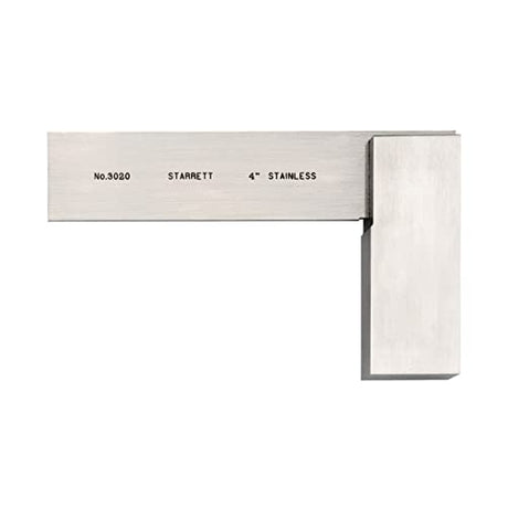 Starrett Precision Steel Square - Professional Grade, High-Accuracy Tool for Machinists & Woodworkers, Durable Construction, 4-Inch Size - 3020-4 Starrett