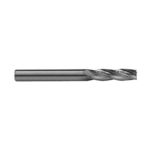 Square End Mill JESTUOUS Carbide 4 Spiral Flute Drill Bits 1/4" Shank Dia.1" Cut Length for Milling Metal,1 Piece JESTUOUS
