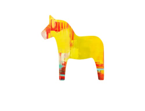 Henrik Unfinished Wood for Crafts - Wooden Dala Horse Shape - Animal - Craft - Various Size, 1/4 Inch Thichness, 1 Pcs