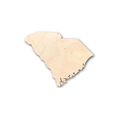 Unfinished Wood South Carolina Shape - State - Craft - up to 24" DIY 24" / 1/4" 24 Hour Crafts