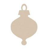 Christmas Ornament 2 Unfinished Cutout, Wooden Shape, Paintable MDF Build-A-Cross