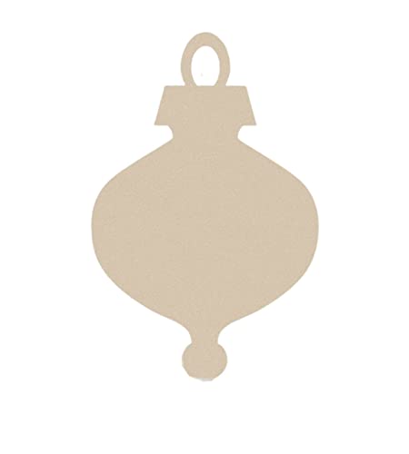 Christmas Ornament 2 Unfinished Cutout, Wooden Shape, Paintable MDF Build-A-Cross