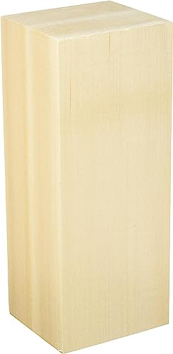 Walnut Hollow Basswood Carving Block, 4" x 3.5" x 10" Walnut Hollow