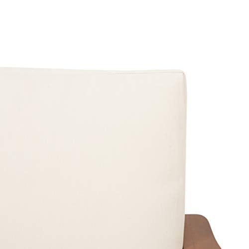 Christopher Knight Home Carlos Outdoor Acacia Wood Club Chairs with Cushions (Set of 2), Brown Patina Finish, Cream Christopher Knight Home