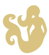 Mermaid Cutout Unfinished Wood Ocean Nautical Sea Beach Creature MDF Shape Canvas Style 12 (12") Diverse Woodworking