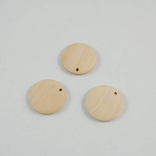 50pcs Unfinished Round Earrings Christmas Baubles Unfinished Wood Cutouts Wooden Flat Chips Craft Wood Slices Wooden Discs Wooden Embellishments SUPVOX