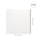 PYD Life 12 Pack Sublimation Hardboard Blanks Sheets Bulk White 12" x 12",1/8" Thick(3 mm) Custom Name Plate for Stanley 40 OZ Tumbler,Hardboard PYD Life