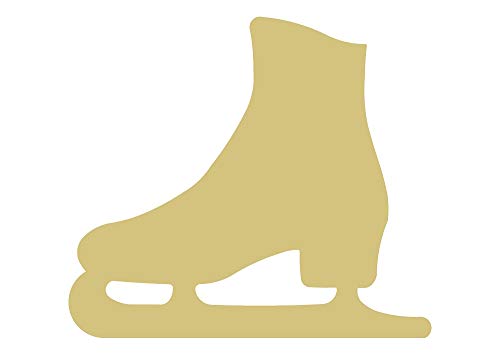 Ice Skate Cutout Unfinished Wood Christmas Holiday Door Hanger Everyday Decor MDF Shape Canvas Style 1 Diverse Woodworking