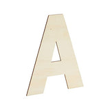 36 Pieces Unfinished Wooden Alphabet Letters for Crafts, 2 Extra Sets of Vowels AEIOU (6 Inches) Bright Creations