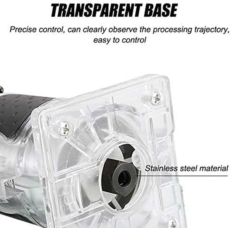 Wood Router,Router Tool Wood Trimmer Router Electric Hand Trimmer Laminate Milling Engraving Hand Machine Joiner Tool Electric for Slotting Trimming WoodArtSupply