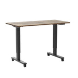 Cubiker 55 x 24 Inch Standing Desk, Stand up Height Adjustable Home Office Electric Table, Sit Stand Desk with Splice Board, Black Frame & Rustic Cubiker