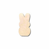 Unfinished Wood Easter Bunny Marshmallow Cutout - Craft- up to 24" DIY 6" / 1/8" 24 Hour Crafts