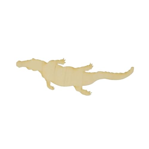 Alligator Wood Craft Unfinished Wooden Cutout Art DIY Wood Sign Inspirational Wall Plaque Retro Wood Wall Hanging Decor for Living Room Bedroom Front WoodArtSupply