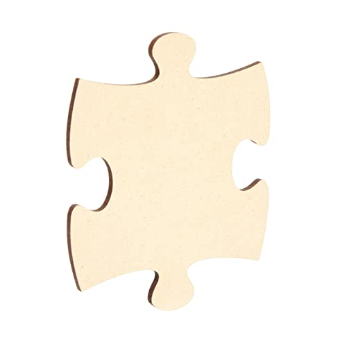 50 Blank Wooden Puzzle Pieces for Crafts, DIY Art Projects, Unfinished Customizable Jigsaw Wood Puzzle to Draw On