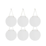 PYD Life 6 Pack 10" Round Sublimation Door Hanger Blanks White Hardboard MDF Wood Blanks Wall Hanging for Heat Press Machine Printing PYD Life