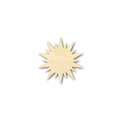 Unfinished Wood Sun Star Shape - Space - Nursery - Craft - up to 24" DIY 4" / 1/4" 24 Hour Crafts
