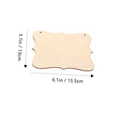 Operitacx 60 Pcs Shaped Wood Chips Unfinished Wood Hanging Plaque Unfinished Wood Banner Wood Blank Plaque Rustic Wood Sign Blank Banner Wood Boards Operitacx