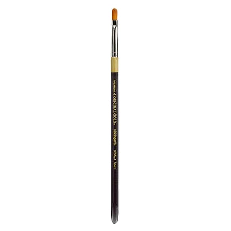 KINGART Premium Original Gold 9500A-4 Filbert Series Artist Brush, Golden Taklon Synthetic Hair, Short Acrylic Handle, for Acrylic, Watercolor, Oil KINGART