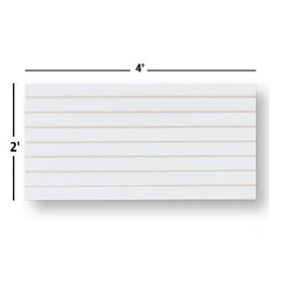 White Slatwall Panels 24"H x 48"L (Set of 2 Panels)