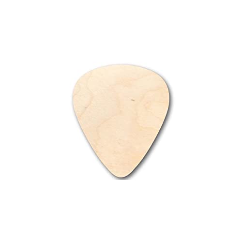 Unfinished Wood Guitar Pick Shape - Music - Craft - up to 24" DIY 5" / 1/4" 24 Hour Crafts