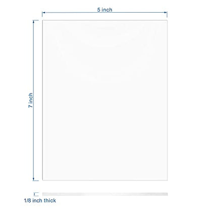 KAITELA 10 Pack Clear Acrylic Sheet 5" x 7" Cast Plexiglass Panel 1/8" Thick (3mm) Transparent Plastic Sheets for Sign, Craft, Display Projects, - WoodArtSupply