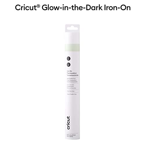 Cricut Iron On Glow in The Dark Vinyl, Strong & Durable Adhesive Vinyl, Easy to Weed & Apply, Perfect for Making Costumes & Designing Cool T-Shirts, Cricut