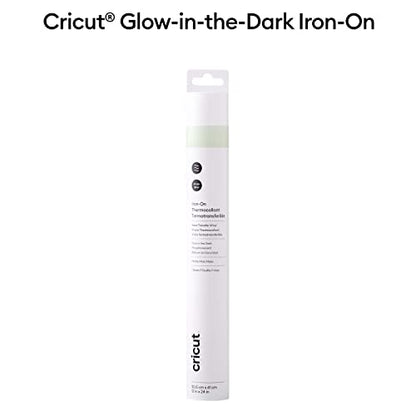 Cricut Iron On Glow in The Dark Vinyl, Strong & Durable Adhesive Vinyl, Easy to Weed & Apply, Perfect for Making Costumes & Designing Cool T-Shirts, - WoodArtSupply