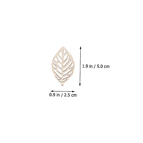 Abaodam 50Pcs Christmas Stickers Flower centerpieces Wooden Decor Christmas Unfinished Wooden Ornaments DIY Wood Leaf Cutouts Christmas Wood Chips Abaodam