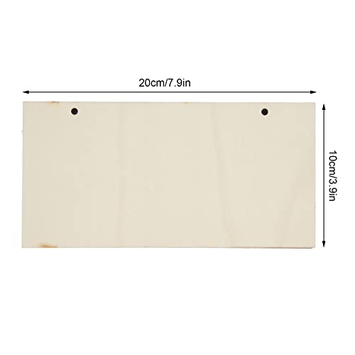 Unfinished Hanging Wood Sign,6Pack Blank Wooden Signs for Crafts,Decorative Wood Plaque Wooden Slices Banners with Holes Ropes for Coffee Shop HERCHR