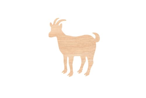 Unfinished Wood for Crafts - Wooden Goat Shape - Farm Animal - Craft - Various Size, 1/8 Inch Thickness