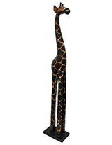 Thasaba 3 Foot Tall Hand-Carved Wooden Giraffe Statue Decor Thasaba