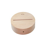 HYNNIO 4 Pack 3D Led Night Light Lamp Base, 3D Wood Light Base, Includes Remote Control, Charger Cable, Adjustable 7 Colors Lights Base HYNNIO