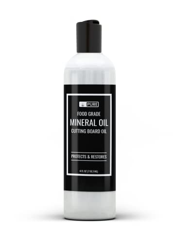 PURE ORIGINAL INGREDIENTS Mineral Oil (4 fl oz) for Cutting Boards, Butcher Blocks, Counter Tops, Wood Utensils PURE ORIGINAL INGREDIENTS