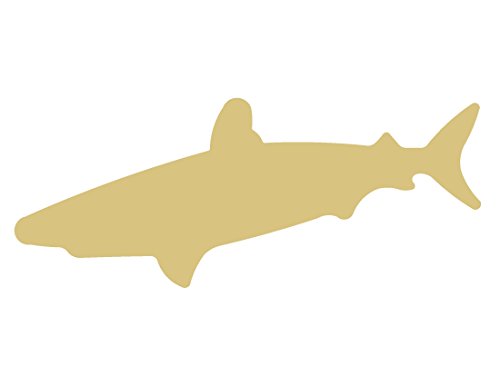 Shark Cutout Unfinished Wood Nautical Decor Door Hanger Ocean Beach House MDF Shaped Canvas Style 5 Diverse Woodworking