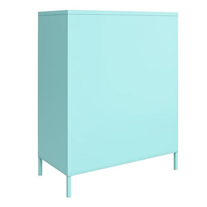 Novogratz Cache 2 Door Metal Locker Storage, Mint Cabinet - WoodArtSupply