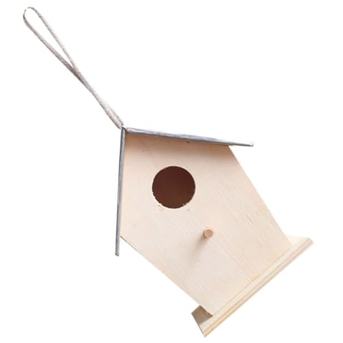 BESPORTBLE Outdoor Bird House Unfinished Wood Birdhouse Decorative Bird House Outside Bird House Bird Nest Desktop Ornament Wooden Bird House Bird BESPORTBLE
