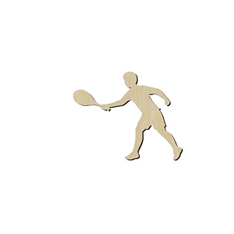 Tennis Player Wood Craft Unfinished Wooden Cutout Art DIY Wooden Signs Inspirational Wall Plaque Classic Hanging Wall Signs Decor for Home Kitchen Arupkeer