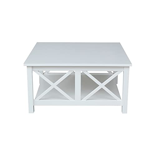 IC International Concepts Square Coffee Table, White IC International Concepts