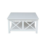 IC International Concepts Square Coffee Table, White IC International Concepts