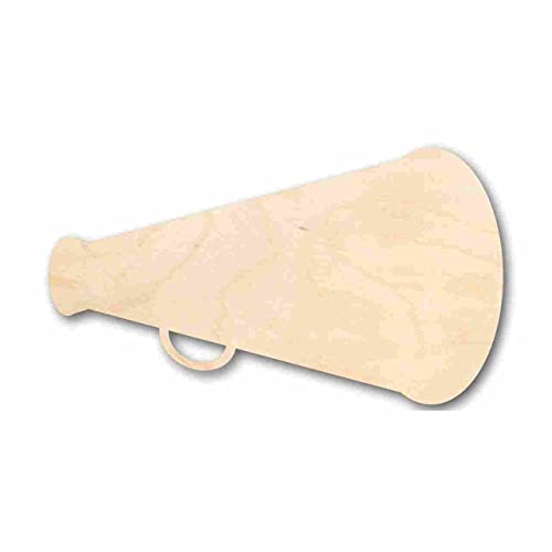 Unfinished Wood Megaphone Shape - Cheerleader - Protest - Craft - up to 24" DIY 7" / 1/8" 24 Hour Crafts