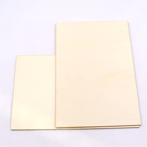 MAGICLULU 10pcs Unfinished Rectangular Wood Slice Natural Unfinished Wood Board Blank Wooden Rectangular Cutouts for DIY Arts Craft Project (20 * MAGICLULU