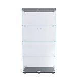 Zacis Modern 4-Tier Glass Display Cabinet with Two Doors for Living Room and Bedroom Zacis