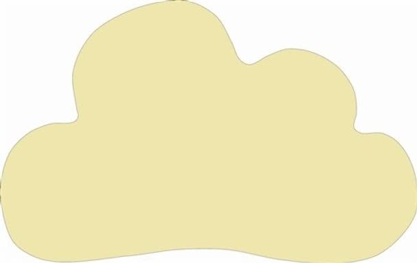 Cloud Unfinished Cutout, Wooden Shape, Paintable Wooden MDF DIY Craft, Build-A-Cross
