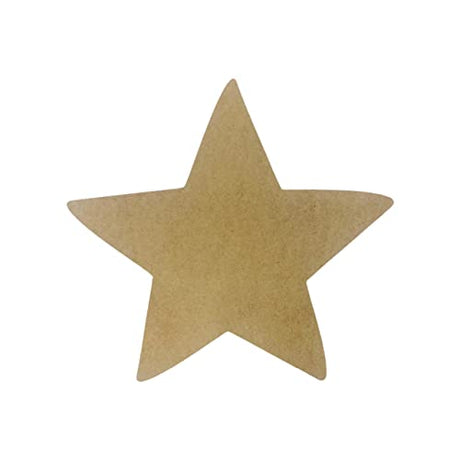 Star, Unfinished Cutout, Wooden Shape, Paintable Wooden MDF, Unfinished Wood Craft, Build-A-Cross Build-A-Cross